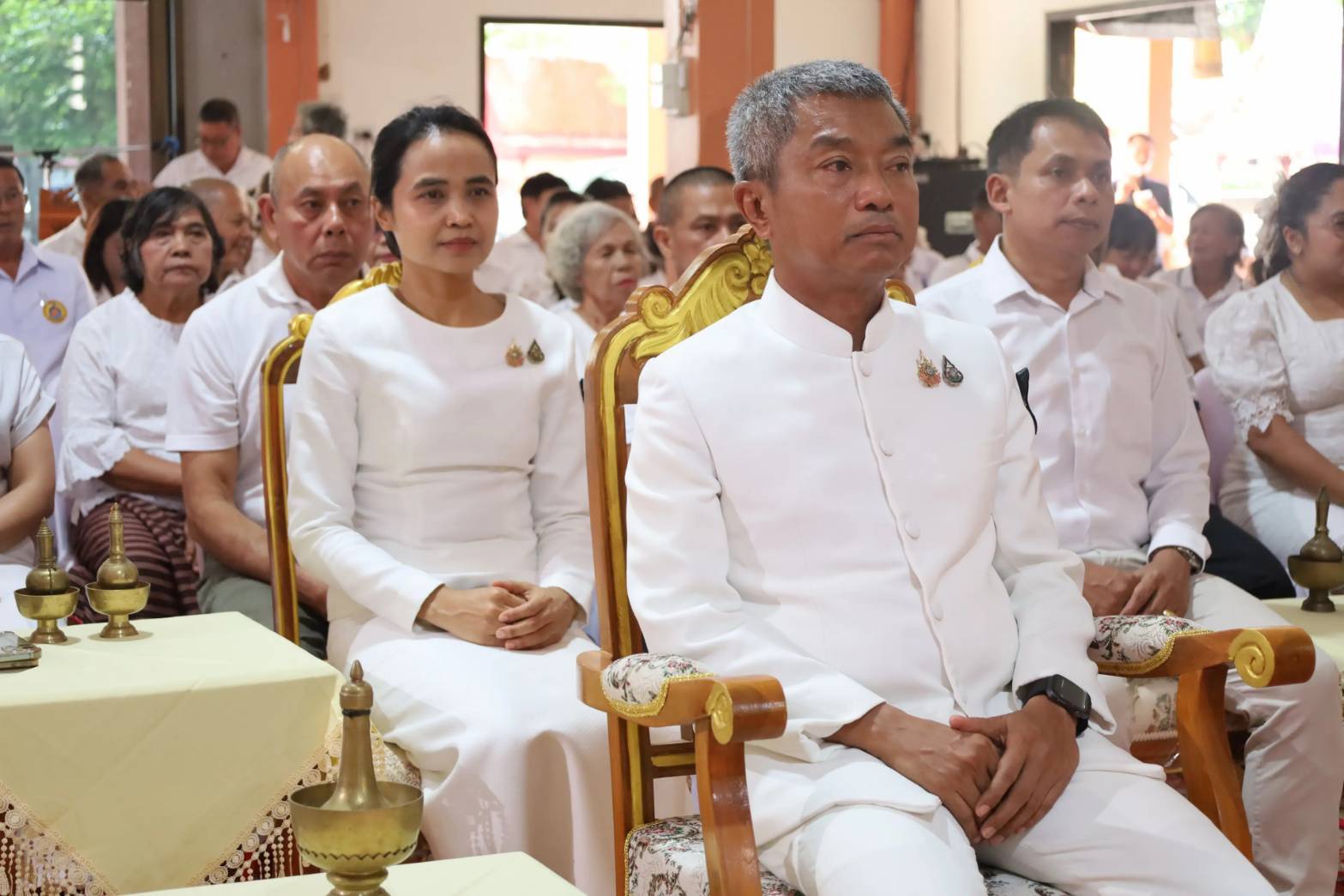รองผู้ว่าฯ ปัตตานี นำข้าราชการและพุทธศาสนิกชน ร่วมพิธีเจริญพระพุทธมนต์ถวายพระพรชัยมงคล สมเด็จพระนางเจ้าสุทิดา พัชรสุธาพิมลลักษณ พระบรมราชินี เนื่องในโอกาสมหามงคลเฉลิมพระชนมพรรษา ครบ 4 รอบ ณ วัดประจันตคาม อำเภอปะนาเระ                                                                              